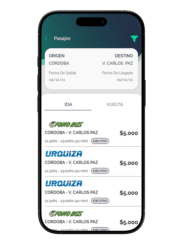 Comprá tus pasajes de bus en minutos desde el celular UI 1