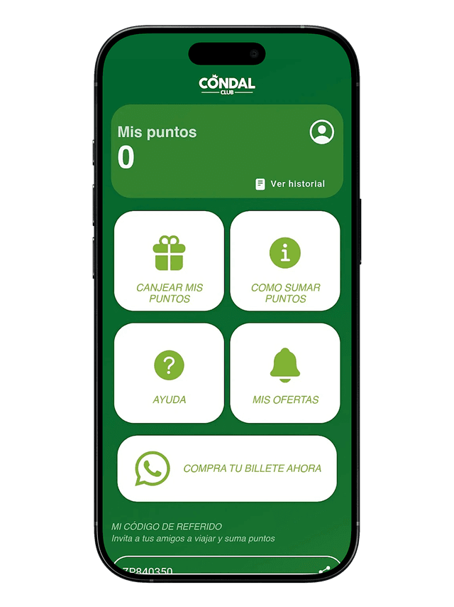 Programa de beneficios y puntos digitales UI 1