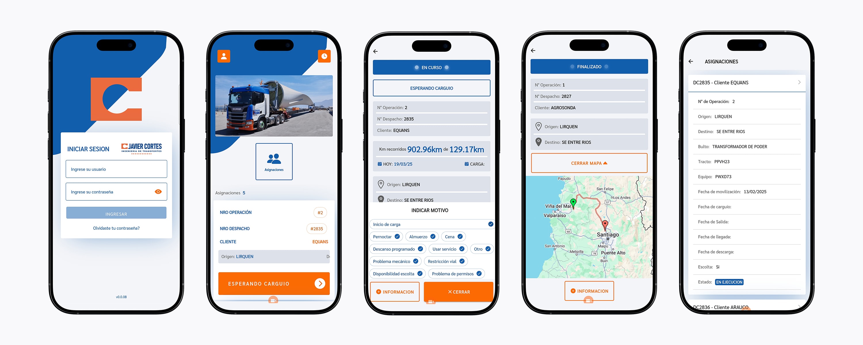 Control logístico integrado al sistema de Javier Cortes Ingeniería de Transportes Screenshot 2